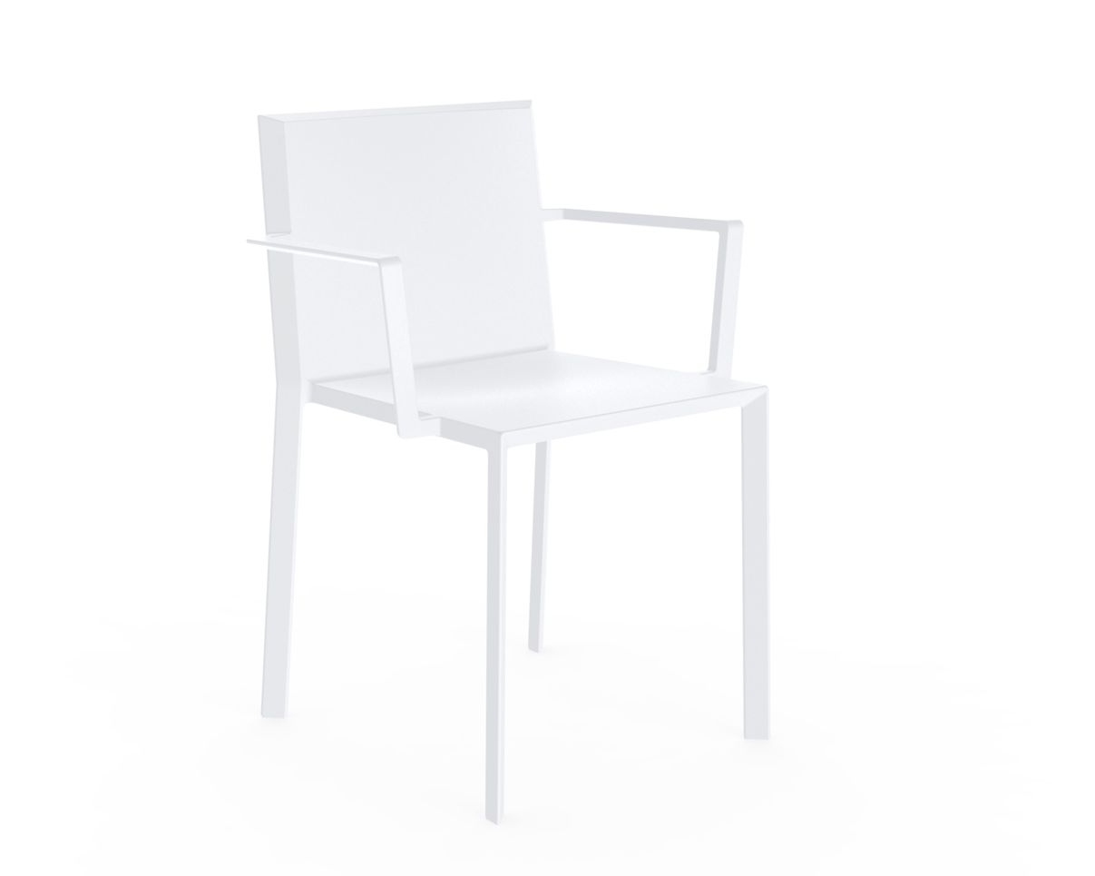 Vondom »QUARTZ« Outdoor Stuhl mit Armlehne Lackiert Hochglanz / Ecru Image