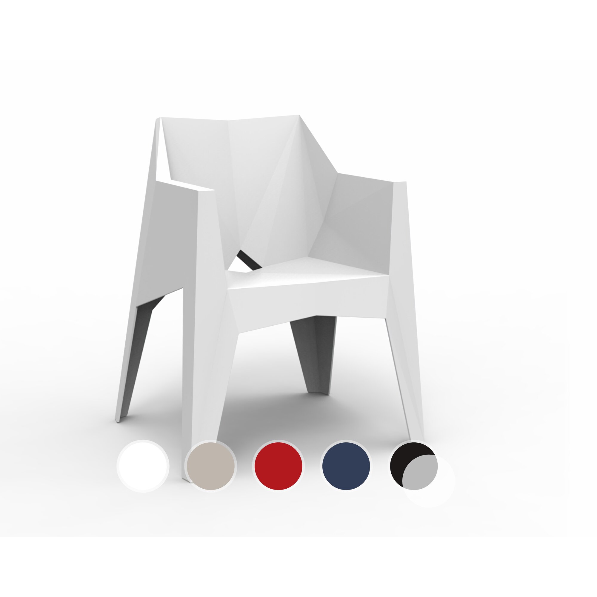 Vondom »VOXEL« Outdoor Sessel Basic matt / Navy