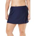 Plus Size Women's Side Slit Swim Skirt by Swimsuits For All in Navy (Size 32)