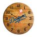 Imperial Los Angeles Dodgers Oak Barrel Clock