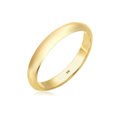 Elli PREMIUM - Ehering Bandring Klassisch 375 Gelbgold Ringe 1 ct Damen