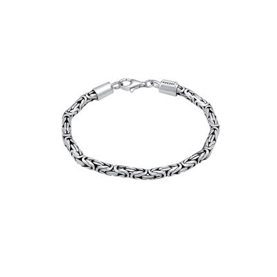 KUZZOI Basic Männer Königskette Oxidiert 925 Silber 21 Herren Image