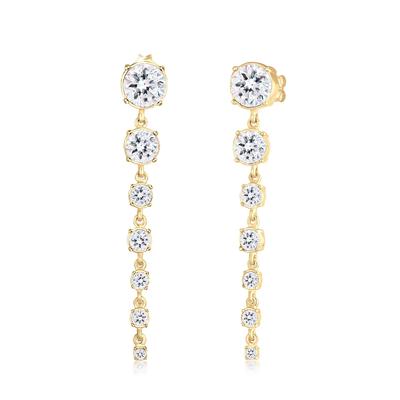 Elli PREMIUM Edel Ohrhänger Kristalle 925 Silber Weiß Damen Image