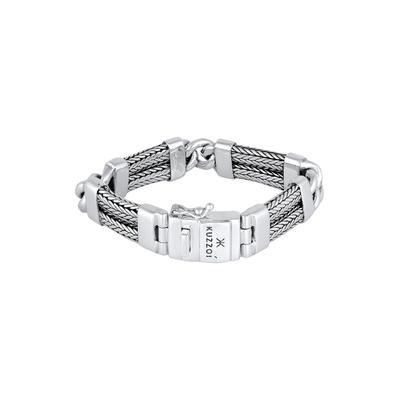 KUZZOI Herren Gliederarmband Schlangenkette 925 Silber 23 Image