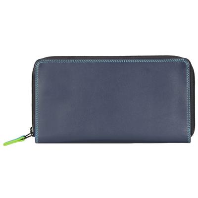 Mywalit Large Double Zip Around Purse Geldbörse Leder 18 cm black/pace Grau Damen Image