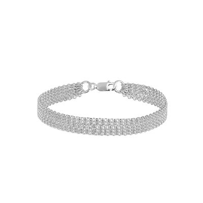 Elli - 5-Lagig Basic Ketten Modern 925 Sterling Silber Armbänder & Armreife Damen