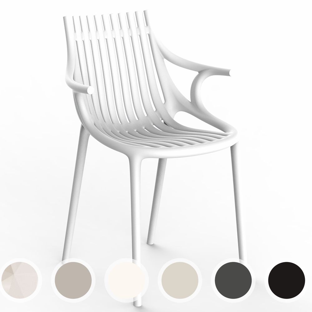 Vondom »IBIZA« Outdoor Stuhl mit Armlehne recycelter Kunststoff / Manta