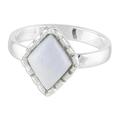 Lilac Diamond,'Sterling Silver Ring with a Lilac Jade Diamond'