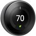 Google Nest Learning Thermostat (3rd Generation, Mirror Black) T3018US