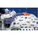 Zoomie Kids Martell Rocket Ship Comforter Set Polyester/Polyfill/Cotton in Blue | Twin/Twin XL Comforter + 1 Sham | Wayfair