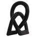 Ivy Bronx Menke Nzuri - Natural Love Knot Sculpture Stone in Black | 6 H x 3 W x 3 D in | Wayfair SS1920--6BLK