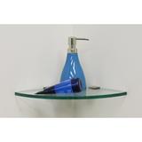 Ebern Designs Aker Wall Shelf Glass/Metal in Gray | 0.38 H x 8 W x 11 D in | Wayfair ORNE6830 43448502