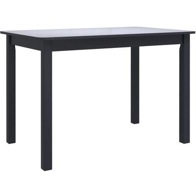 Esstisch Schwarz 114x71x75 cm Gummiholz Massiv Vidaxl Image