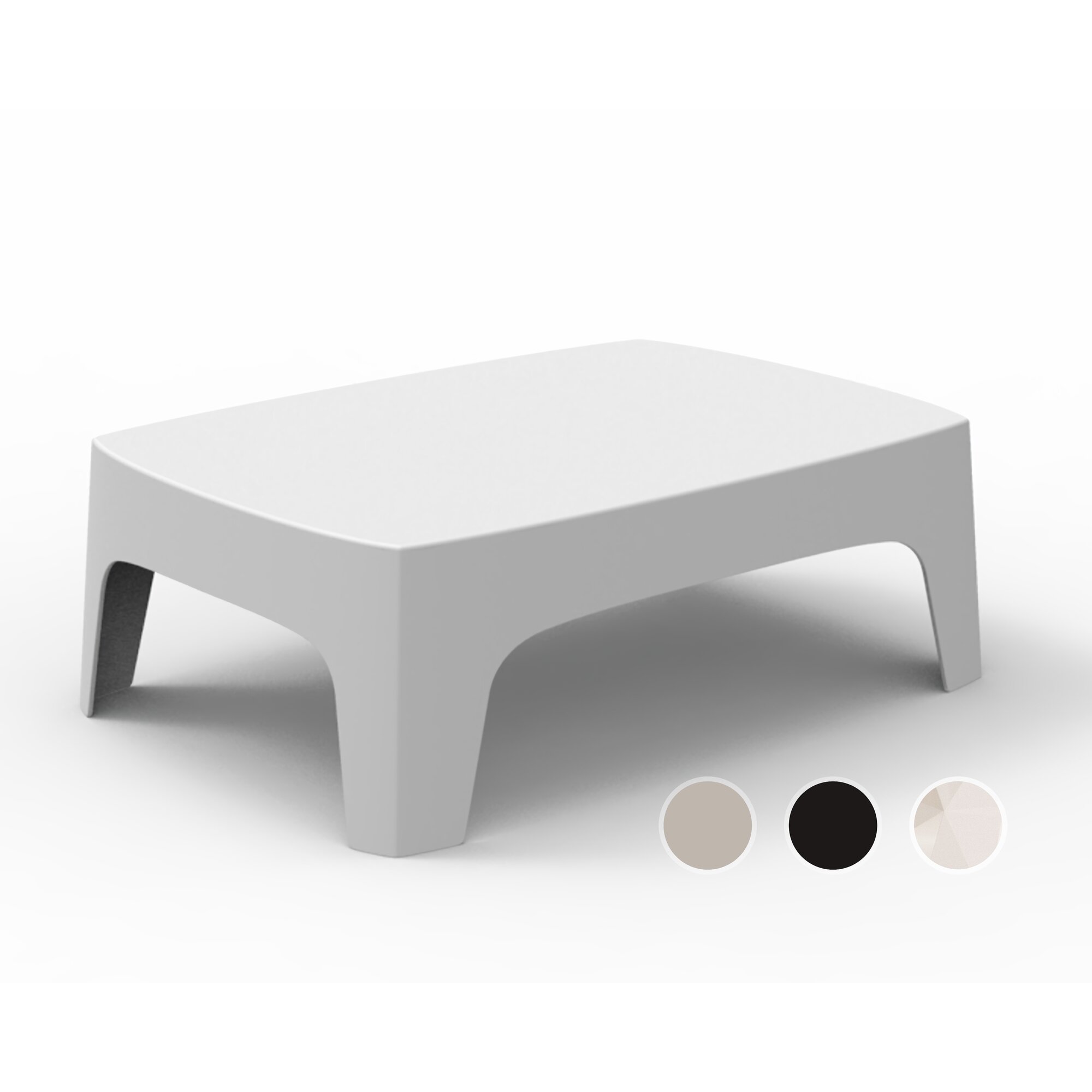 Vondom »SOLID« Outdoor Beistelltisch 85x75x85cm / Basic matt / White