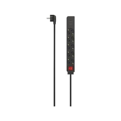 Hama 5-fach Steckdosenleiste »USB 3,4 A« (schwarz) schwarz, 31.5x4x4.5 cm