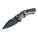 Hogue EX-A05 3.5in Sig Tactical Automatic Folding Knife Spear Point Blade Black Finish Grey Aluminum/ Black G10 Frame 36532