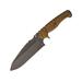 Wander Tactical Smilodon The Oath Fixed Blade Knife 7in D2 Tool Steel Standard Edge Drop Point Brown Micarta Handle SMILOBRGC