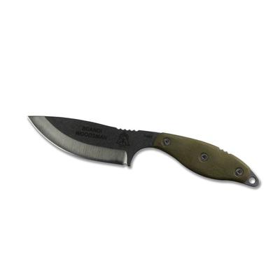 Tops Knives Scandi Woodsman Fixed Blade Knife Green 3.5in SWOOD-3.5