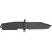 Extrema Ratio Fulcrum C Fixed Blade Knife 4.25in Serrated Tanto Black Forprene Handle EX150FCT