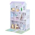 Olivias Little World Giant Doll House mit 16 Puppenzubehör, Holzpuppenhaus mit Möbeln, 3 -stöckig, Kinderpuppenhaus für 12 Zoll/30 cm Puppen, Alter 3 Jahre+