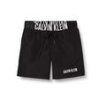 Calvin Klein Boy's Medium Waistband Drawstring Swim Shorts, Black (Pvh Black Beh), One (Size: 14-16)