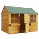 BillyOh Gingerbread Junior Playhouse | 6x4 T&G Wooden Playhouse | Roof, Floor and Felt Included - Picket Fence Options (Small Picket Fence)