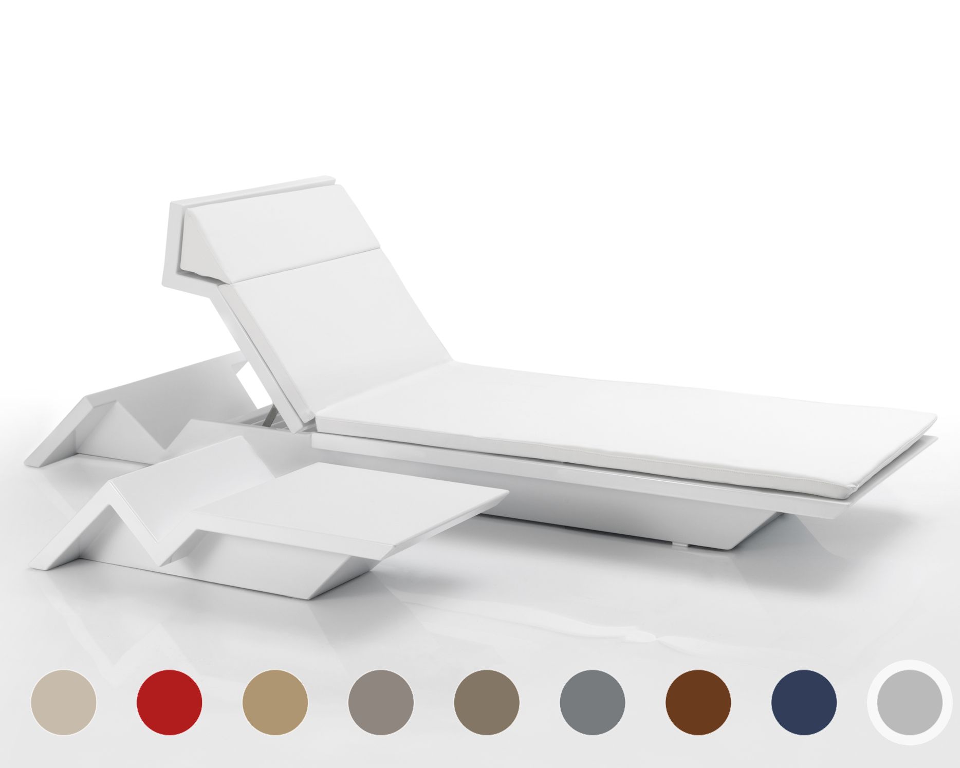 Vondom »REST« Outdoor Sonnenliege Lackiert Hochglanz / ohne Beleuchtung / Beige mit Nautical Beige 3105 Image