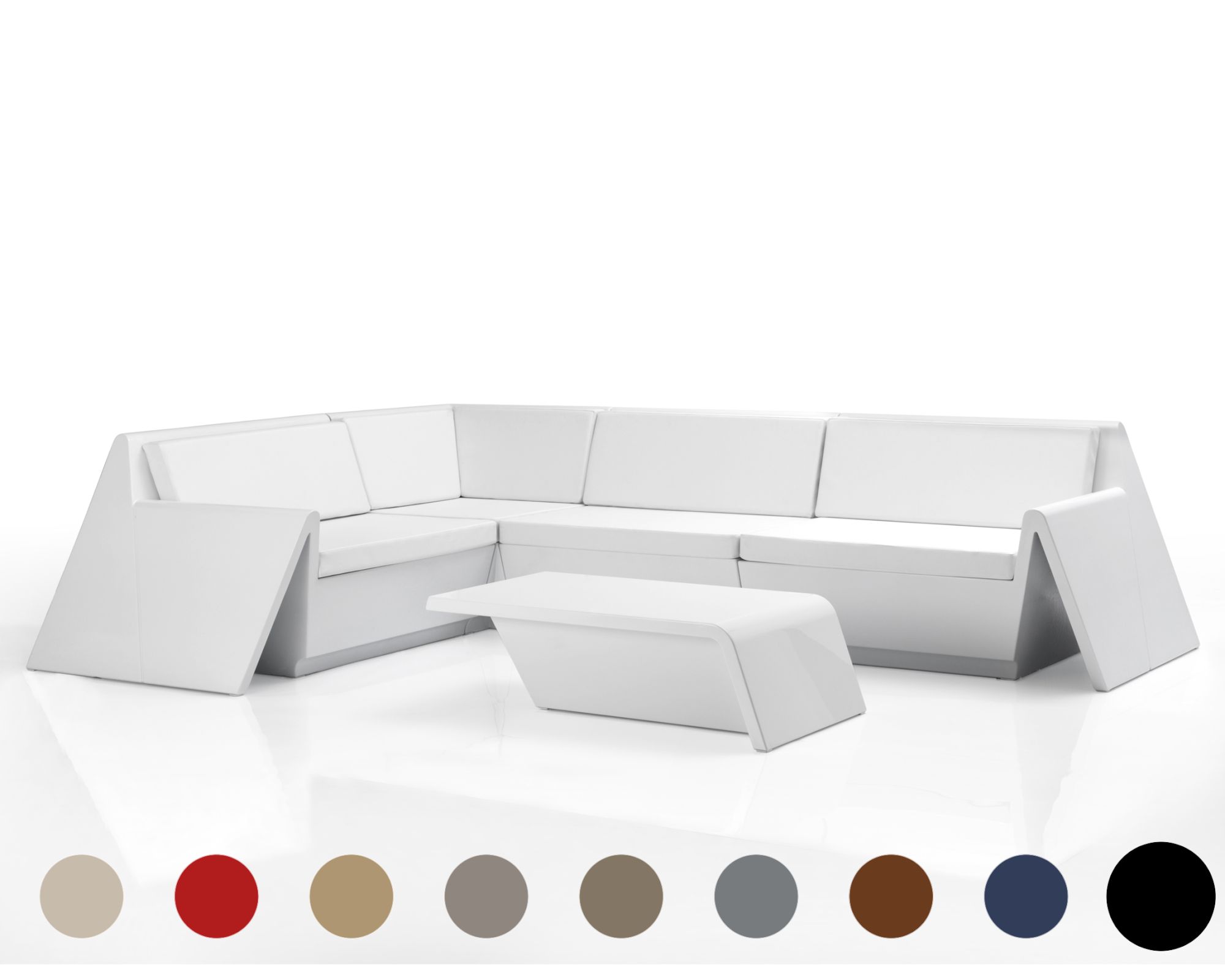 Vondom »REST« Outdoor Modul Eckmodul / Lackiert Hochglanz / Red / B 94 x H 74 x T 94 cm Image