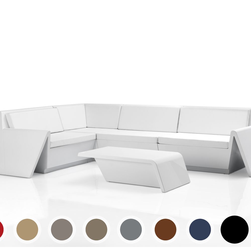 Vondom »REST« Outdoor Modul Chaiselongue / Lackiert Hochglanz / Red / B 106 x H 45 x T 56 cm Image