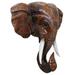 World Menagerie Wooden Elephant Head Wall Décor in Brown | 16 H x 16 W in | Wayfair 3FA17F0788D44A7B82497C3DC61A2ABA