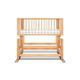 Cradle Dreamer Premium with Mattress Swings Front-Back Direction and Sideways Solid Beech Wood (Natural Beech)