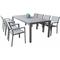 Milani Home - Set tavolo e sedie da giardino per esterno in alluminio cm 162/242x100x74 h con 8
