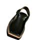 Kaptan Special Double Sole Peshawari Leather Hand Made Chappal Sandal Flip Flops (Black, numeric_5)
