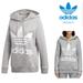 Adidas Tops | Adidas Originals Adicolor Trefoil Gray Hoodie | Color: Gray/White | Size: L