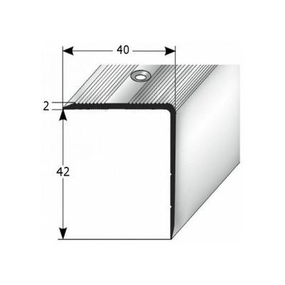 Treppenkante 'Forli', Treppenkantenprofil / Winkelprofil (Größe 40 mm x 42 mm) aus Aluminium Image