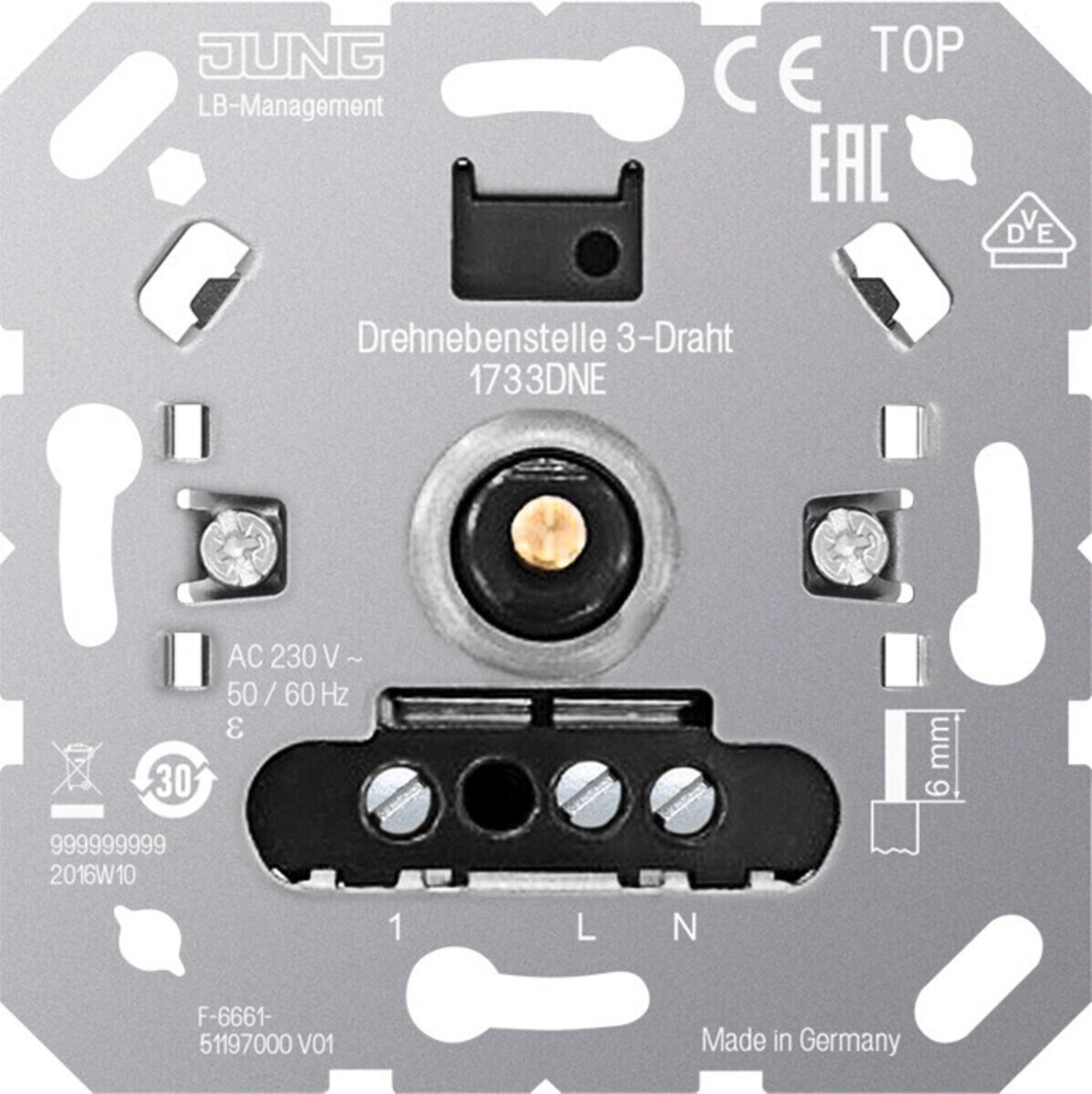 Jung Drehnebenstelle 1733 DNE 1733DNE Image