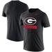 Men's Nike Black Georgia Bulldogs Baseball Logo Stack Legend Slim Fit Performance T-Shirt