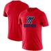 Men's Nike Red Ole Miss Rebels Baseball Logo Stack Legend Slim Fit Performance T-Shirt