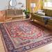 Dorcas 5' x 7'6" Traditional Burnt Orange/Cream/Wheat/Burgundy/Dark Blue/Light Beige/Light Blue/Sage/Navy/Peach Area Rug - Hauteloom