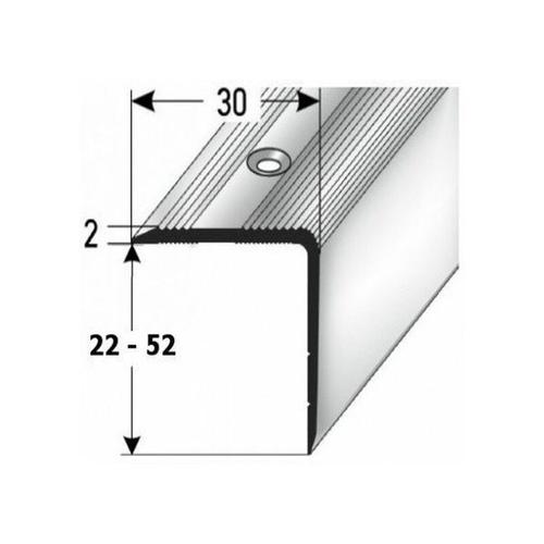 Treppenkante / Treppenprofil Genua, Winkelprofil mit 30 mm Breite und konfigurierbarer Höhe (22 mm