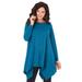 Plus Size Women's Handkerchief Hem Ultimate Tunic by Roaman's in Peacock Teal (Size 2X) Long Shirt