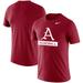 Men's Nike Cardinal Arkansas Razorbacks Baseball Logo Stack Legend Slim Fit Performance T-Shirt