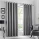 Curtina Oriental Squares Geometric Textured Eyelet Lined Curtains, Silver, 90 x 90 Inch, 96% Polyester, 4% Metallic, W229cm (90") x D229cm (90")