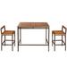 Costway 3 Pieces Patio Rattan Wicker Bar Dining Furniture Set