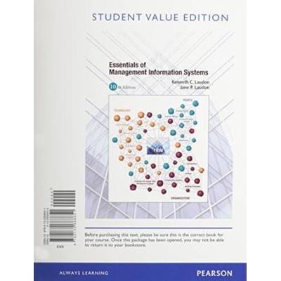 Essentials Of Mis, Student Value Edition (10th Edition)