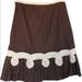 Anthropologie Skirts | Anthropologie Odille Brown Pinwheel Skirt | Color: Brown/Cream | Size: 2