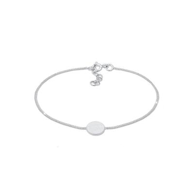 Elli - Kreis Plättchen Matt Basic Trend Geo 925 Silber Armbänder & Armreife Damen