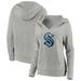 Women's Fanatics Branded Heather Gray Seattle Kraken Primary Logo Pullover Hoodie