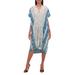 Segara Telu,'Ocean Ripple Tie-Dyed Cotton Caftan from Java'