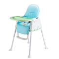 ZXGQF High Chair, Multifunction Portable Highchair,Toddler Booster Seat, Baby Feeding Chair with Tray, Wheel & Cushion, for Boys and Girls from 6 Months to 4 Years Old (B)
